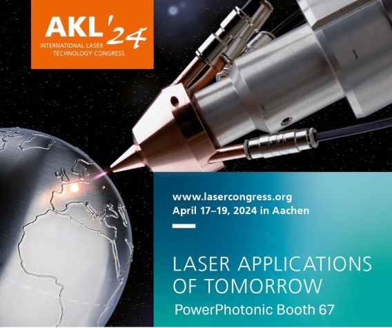 Details of PowerPhotonic attending AKL exhibition in Aachen.